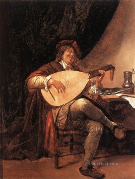 リュート奏者としての自画像 オランダの風俗画家ヤン・ステーン Oil Paintings